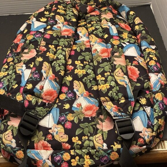 Rare Loungefly Disney Alice in Wonderland Floral Backpack Full Size Laptop Sleev main image 5